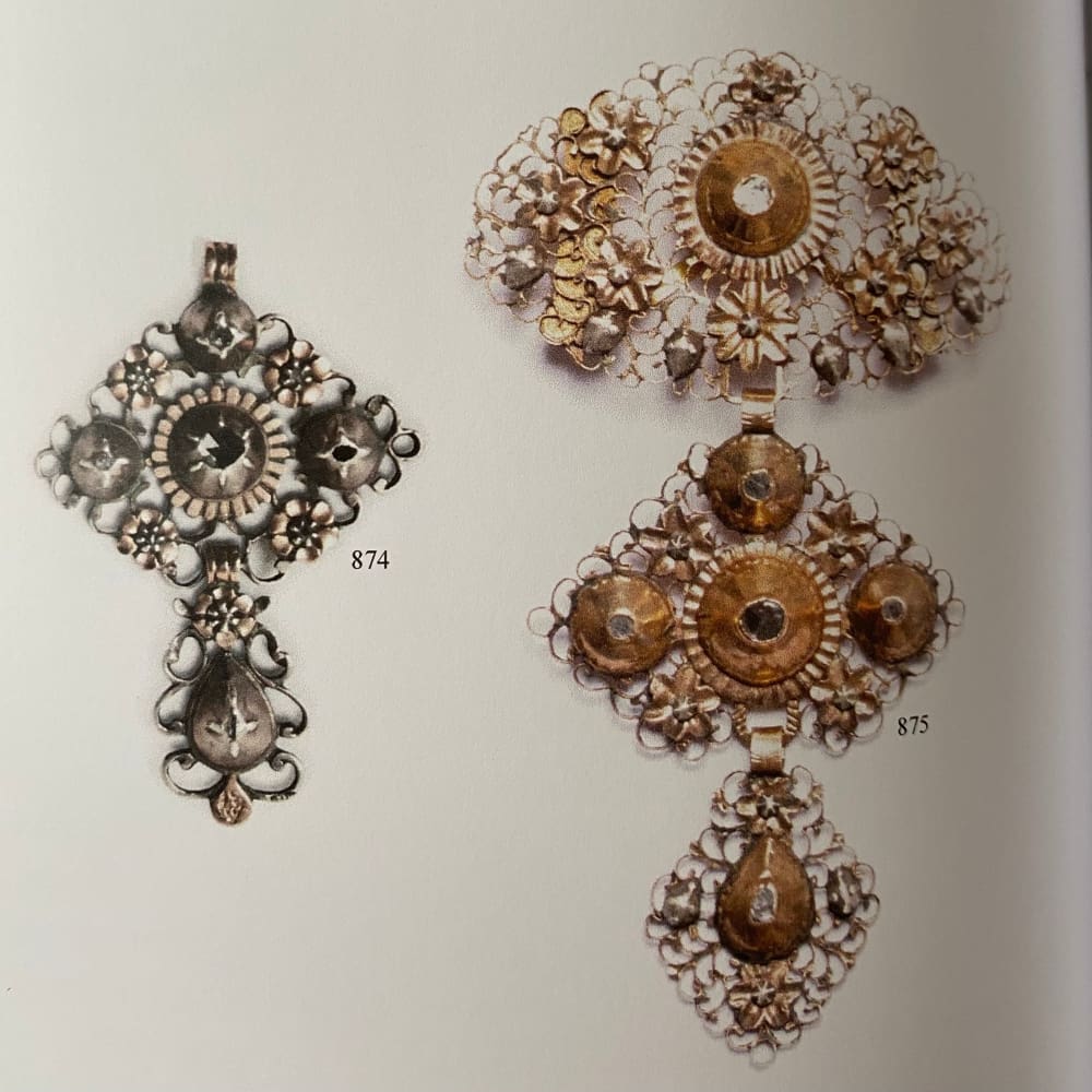 Antique Flemish Diamond &amp; Gold Pendant circa 1750 - necklaces &amp; pendants - Golconda Jewelry