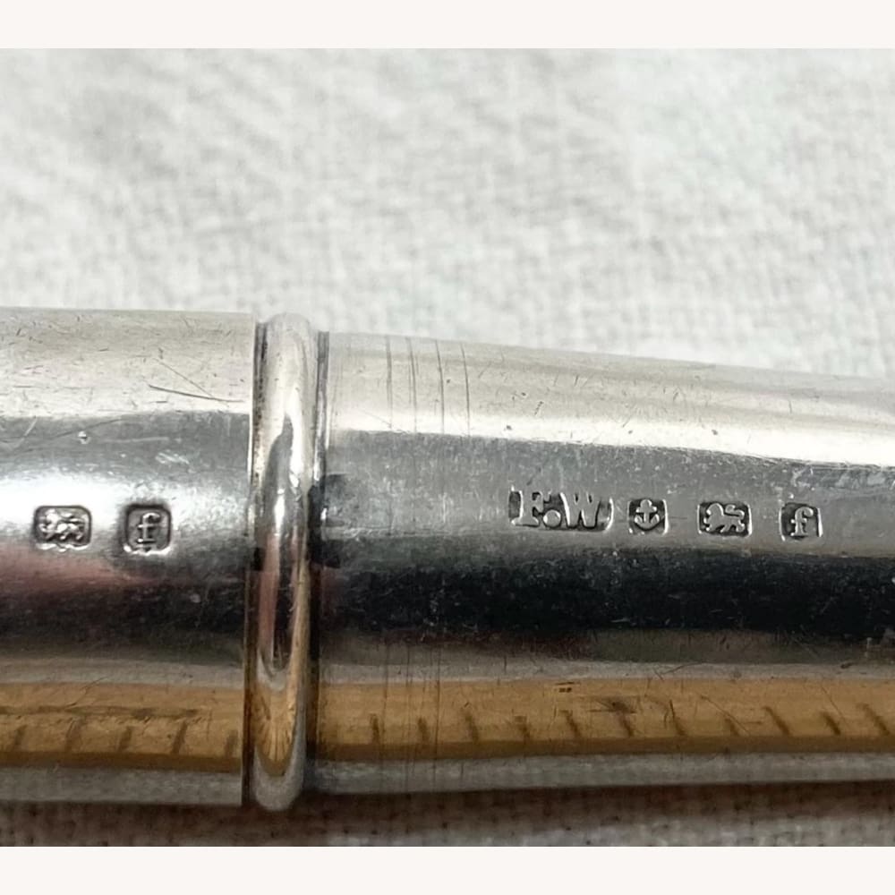 Antique English Silver Pre Roll Holder & Pendant Case Francis Webb England 1905 - Golconda Jewelry