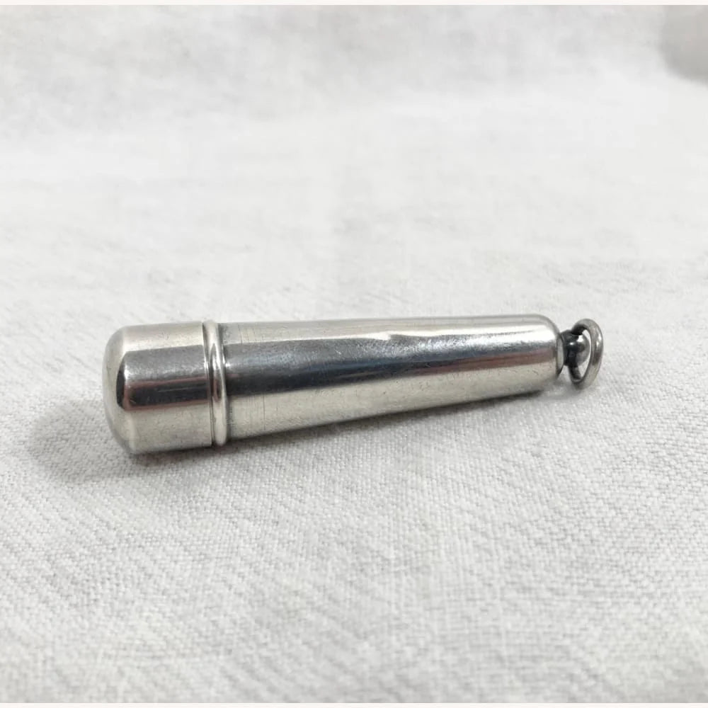 Antique English Silver Pre Roll Holder & Pendant Case Francis Webb England 1905 - Golconda Jewelry