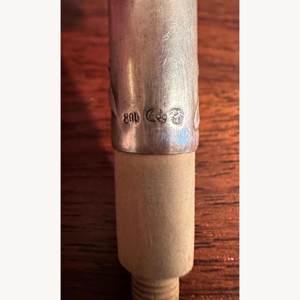 Art Nouveau Sterling Silver Maple Smoking Set - Golconda Jewelry