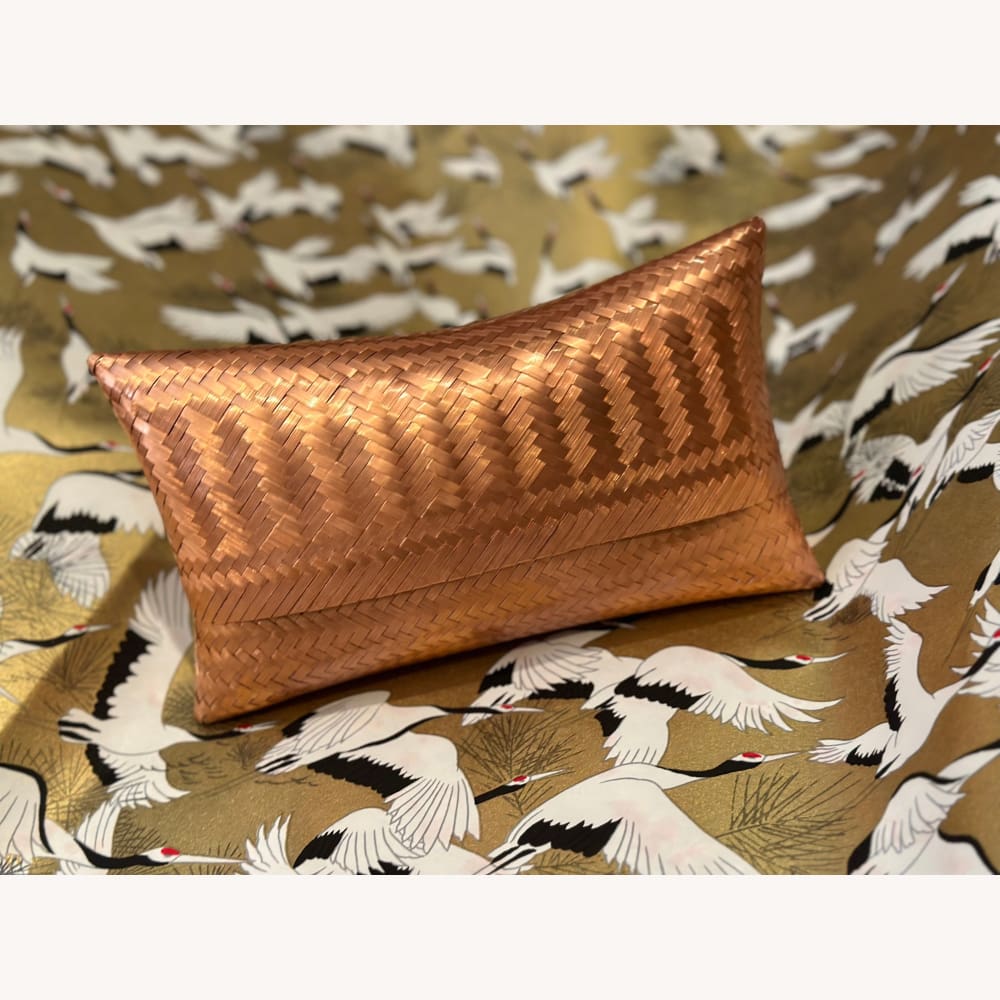 Hand woven copper clutch - Golconda Jewelry