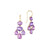 Intense Pinkish Purple Sapphire Chandelier Earrings - earrings - Golconda Jewelry