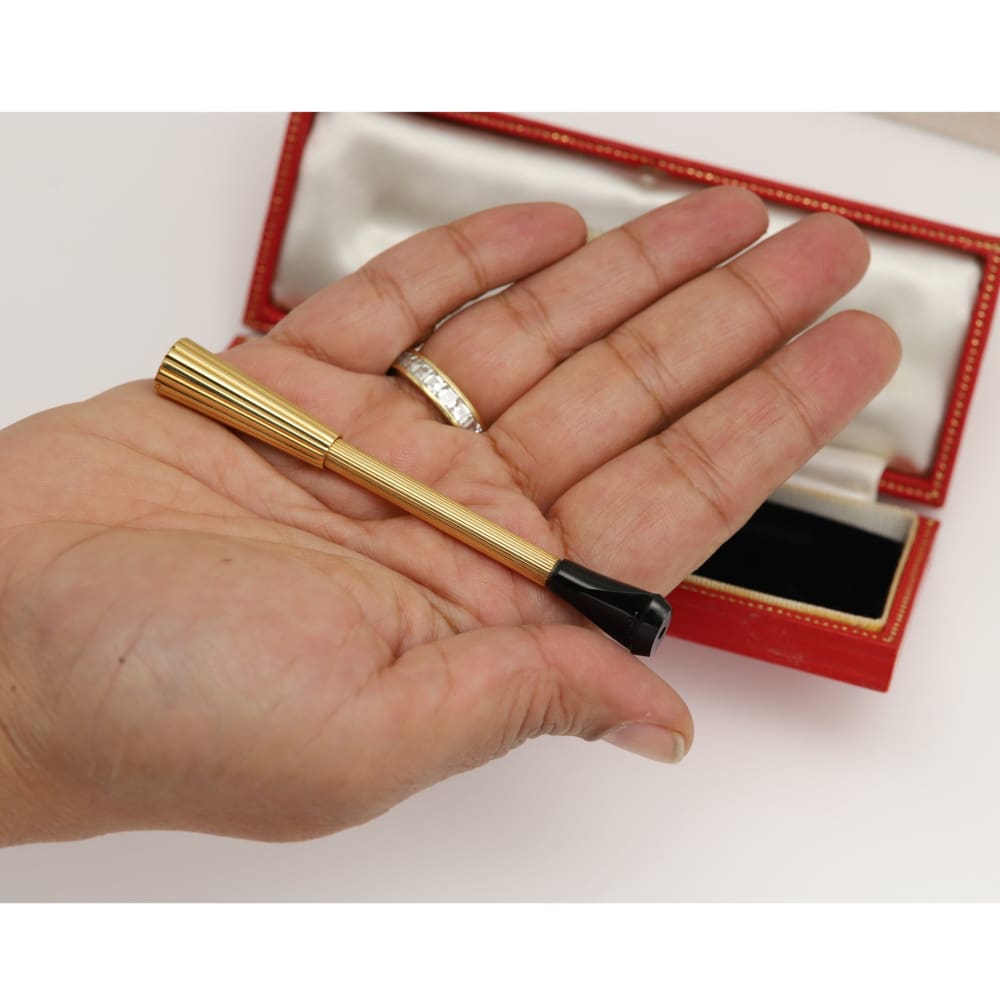 Retro Gold Cigarette Holder Cartier circa 1940 - Golconda Jewelry