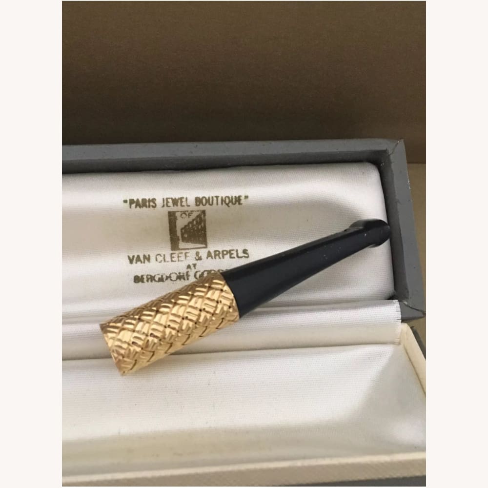 Vintage Gold & Ebony Cigarette Holder Van Cleef & Arpels - Golconda Jewelry