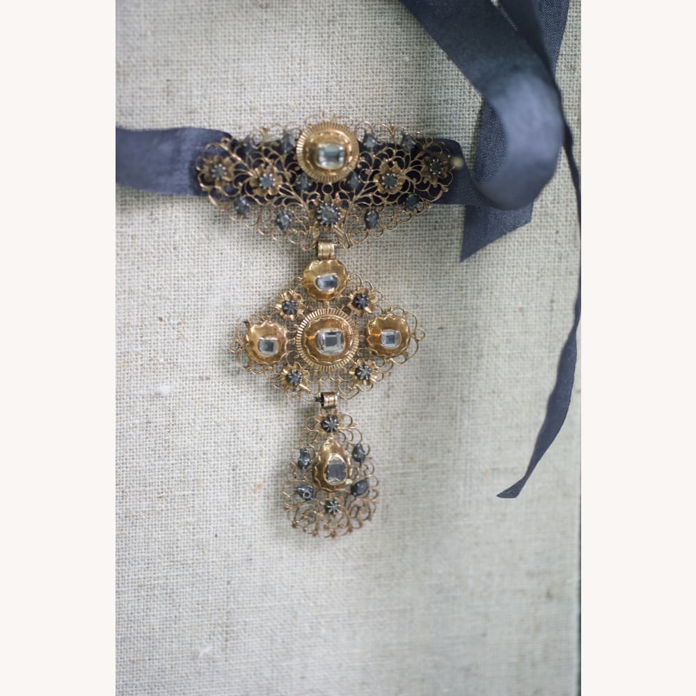 Antique Flemish Diamond & Gold Pendant circa 1750 - necklaces pendants Golconda Jewelry