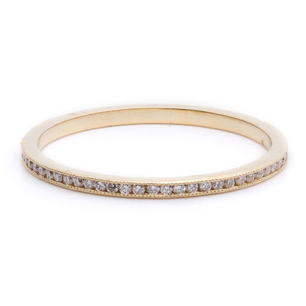 Diamond Golden Bridge - 4 / With Engraving - Golconda Jewelry