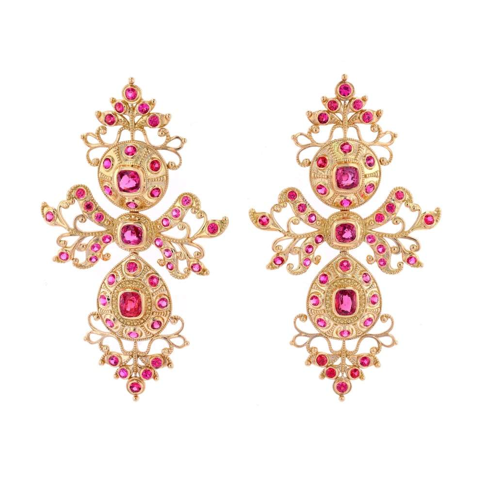 Neon Pink Magnificence - earrings - Golconda Jewelry