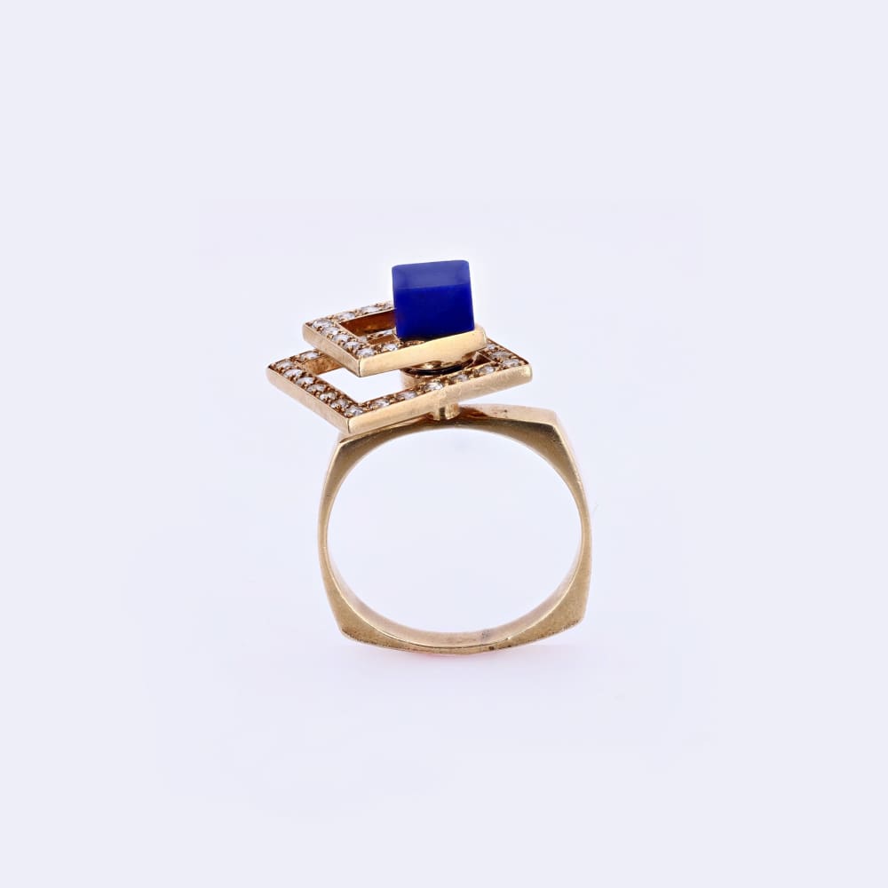 Spinner Lapis Lazuli Ring - Golconda Jewelry