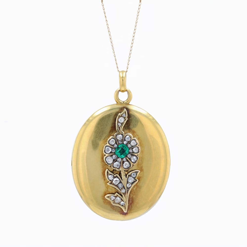 Victorian Flower Locket - Golconda Jewelry