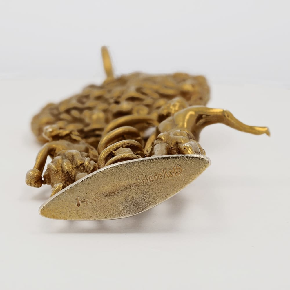 Vintage ’Adam and Eve’ Gold Pendant Objet Eric de Kolb - Golconda Jewelry