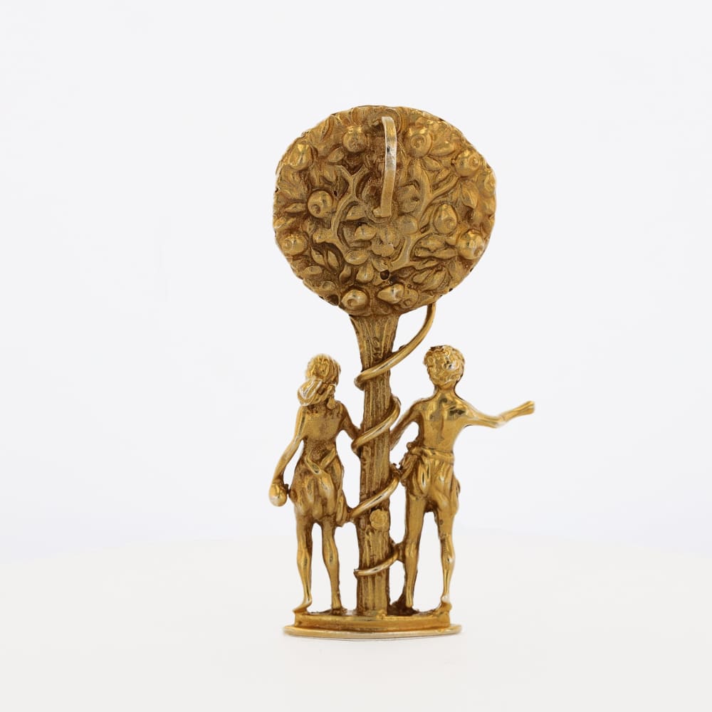 Vintage ’Adam and Eve’ Gold Pendant Objet Eric de Kolb - Golconda Jewelry